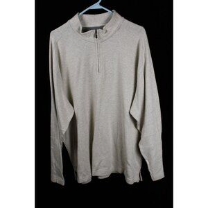 Roundtree & Yorke Authentic Outfitters Creme/Beige Cotton Men's XL 1/4 Zip Pullo